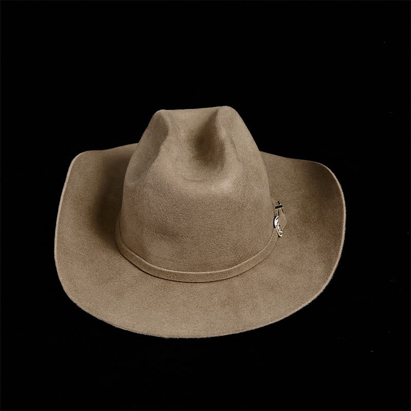 Customizable Horse Riding Pattern Text Cowboy Hat With Belt - Light Brown - Adjustable - image 14