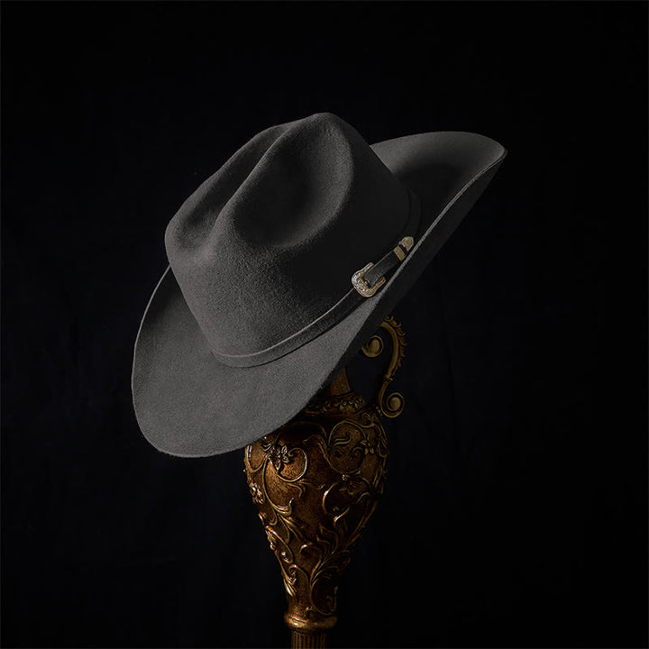 Customize Your Exclusive Logo Pure Color Cowboy Hat - image 4