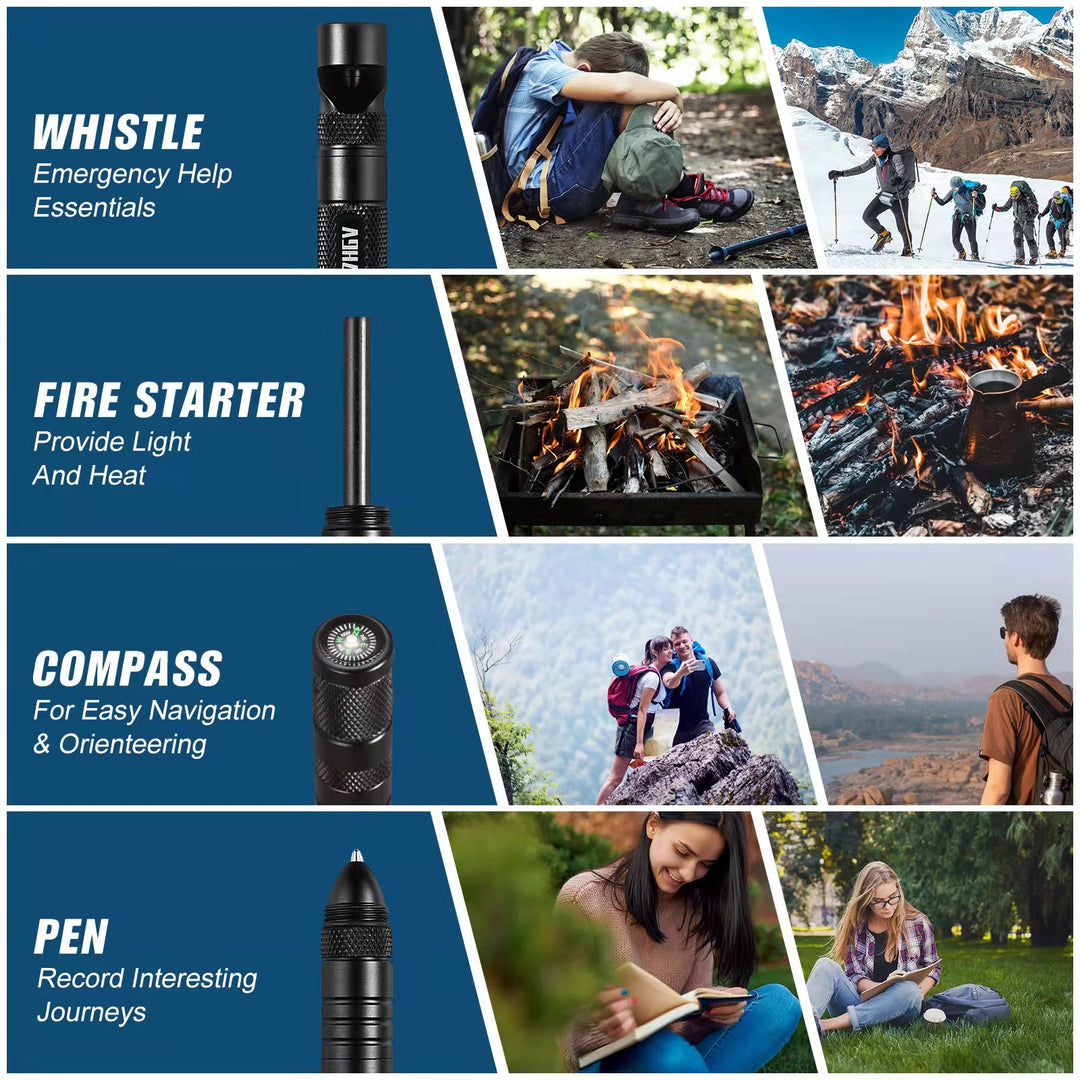 MultiFunctional Outdoor Survival Tool Tactical Pen EDC Tool - image 3