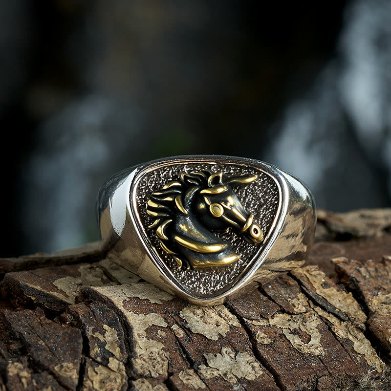 Vintage Western Style Exquisite 3D Horsehead Ring - image 4