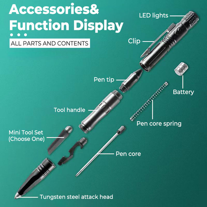 Multi-Functional Writing Self-defense Survival Tactical Pen - image 2