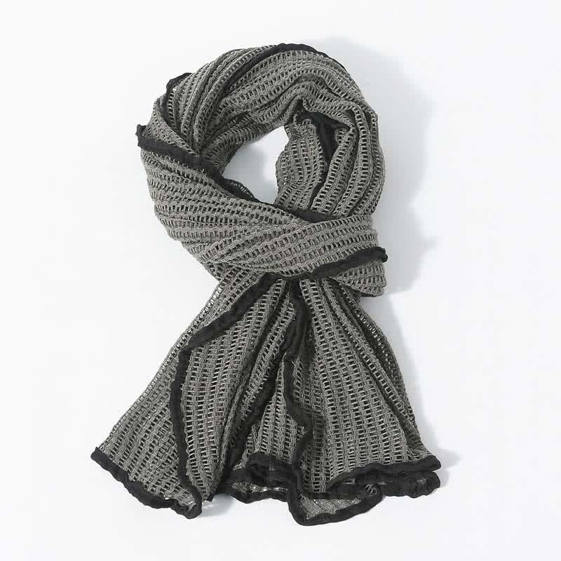 Elegant Hollowed-Out Design Knitting Scarf - image 1