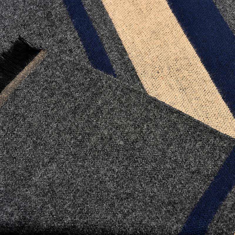 Stylish Double-Sided Striped Pattern Warm Scarf - image 4