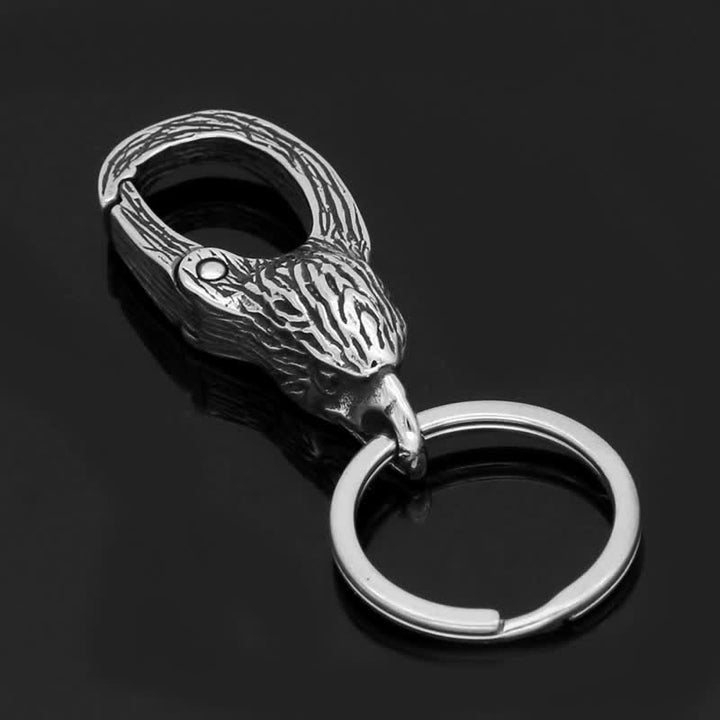 Freedom Symbol Eagle Head Viking Keychain - image 1