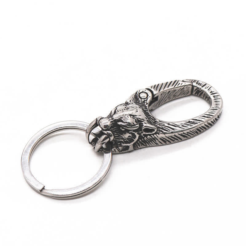 Viking Stainless Steel Panther Head Keychain - image 5