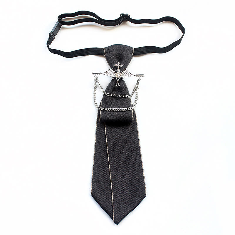 Angel Pre-tied Unisex Necktie With Adjustable Band - Grey - image 6