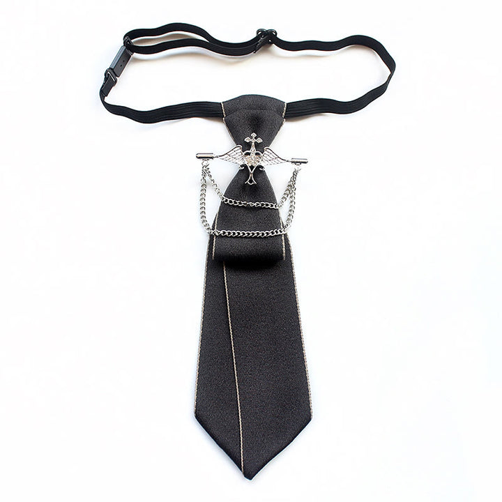 Angel Pre-tied Unisex Necktie With Adjustable Band - Grey - image 6