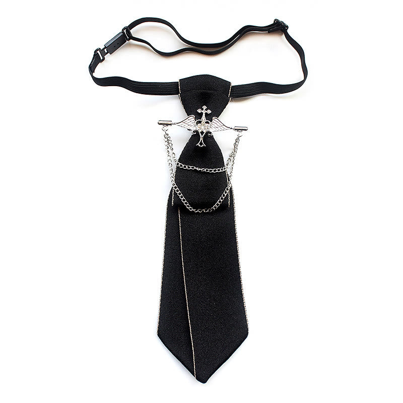 Angel Pre-tied Unisex Necktie With Adjustable Band - Black - image 0
