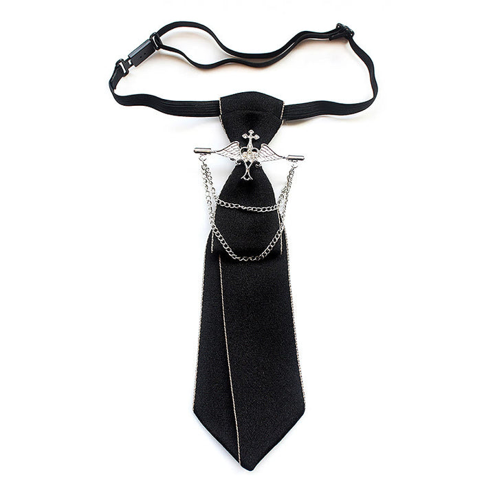 Angel Pre-tied Unisex Necktie With Adjustable Band - Black - image 0