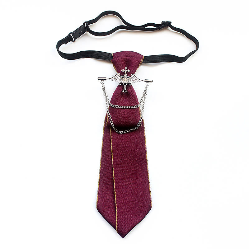 Angel Pre-tied Unisex Necktie With Adjustable Band - Red - image 4