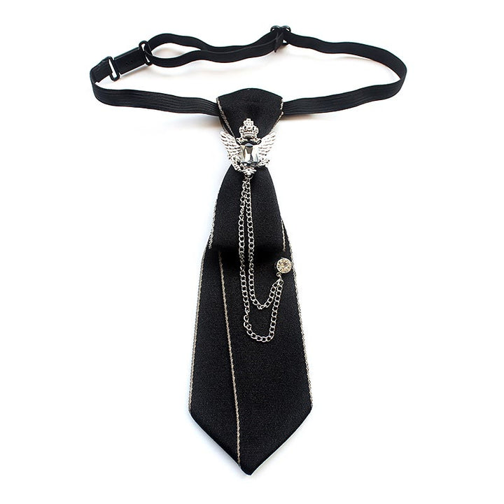 Double-headed Eagle Pre-tied Unisex Necktie With Adjustable Band - Black - image 6