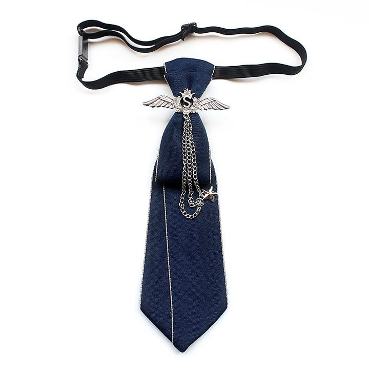 Wings Pre-tied Unisex Necktie With Adjustable Band - Blue - image 4