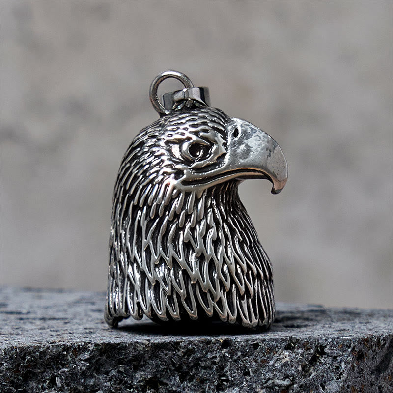 Vintage Bald Eagle Style Riding Bell Keychain - image 3