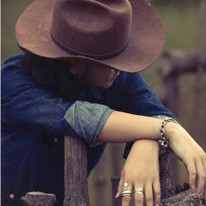 Vintage Dark Blue Washed Western Cowboy Shirt - image 2