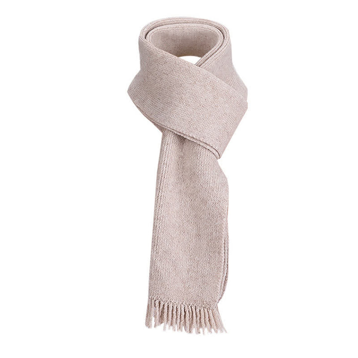 3Pcs Solid Color Knitted Beanie Hat Scarf Gloves Set - image 5