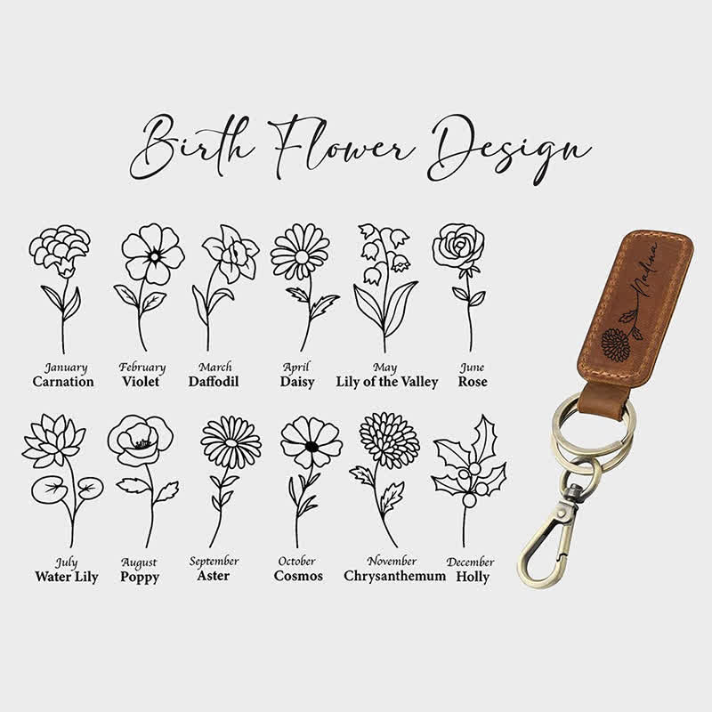 Cutsom Engraved Personalized Gift Leather Keychain - image 2