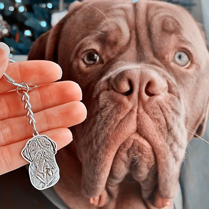Custom Pet Portrait Memorial Photo Keychain - image 5