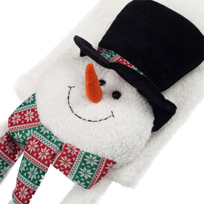 Christmas Black Hat Snowman Winter Scarf Keep Warm - image 3