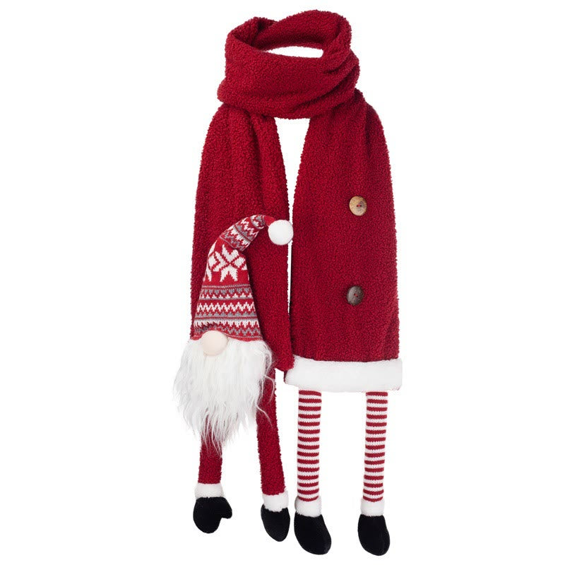 Creative Christmas Santa Claus Red Winter Scarf - image 2