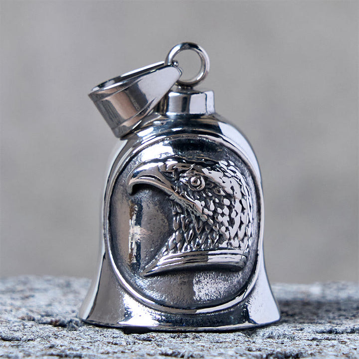 Silver Punk Eagle Riding Bell Keychain - image 1
