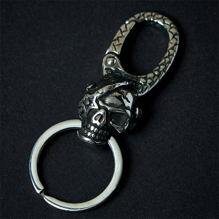 Creative Pirate Skull Captain Metal Keychain - Keychain - image 0