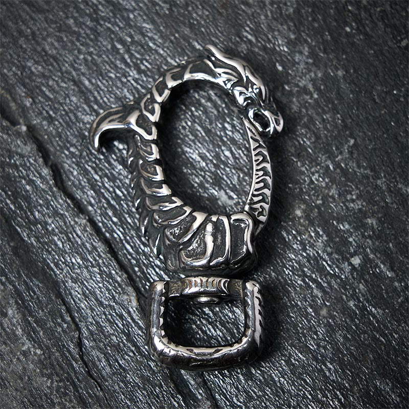 Vintage Antirust Dragon-shaped Rotatable Keychain - image 4