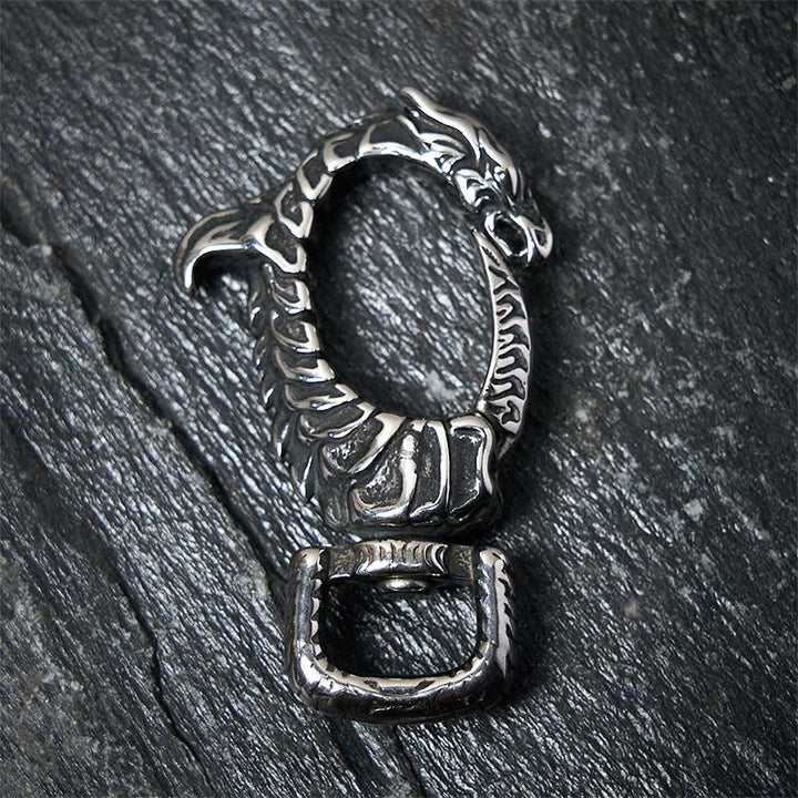 Vintage Antirust Dragon-shaped Rotatable Keychain - image 4