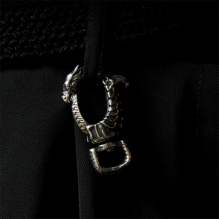 Vintage Antirust Dragon-shaped Rotatable Keychain - image 2