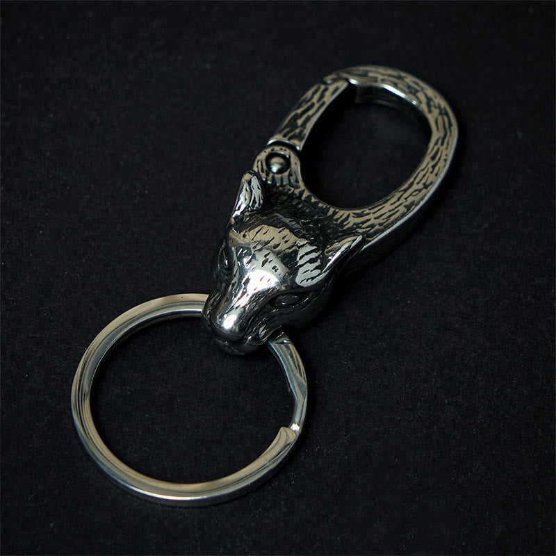 Creative Leopard Head Rust-proof Metal Keychain - Keychain - image 0