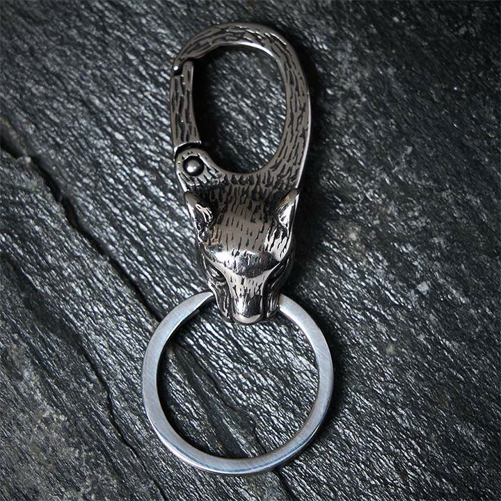 Creative Leopard Head Rust-proof Metal Keychain - image 4
