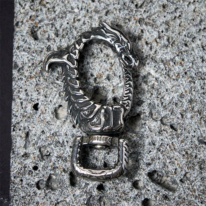 Vintage Antirust Dragon-shaped Rotatable Keychain - image 5