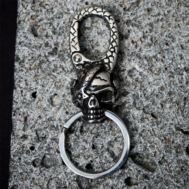 Creative Pirate Skull Captain Metal Keychain - image 5