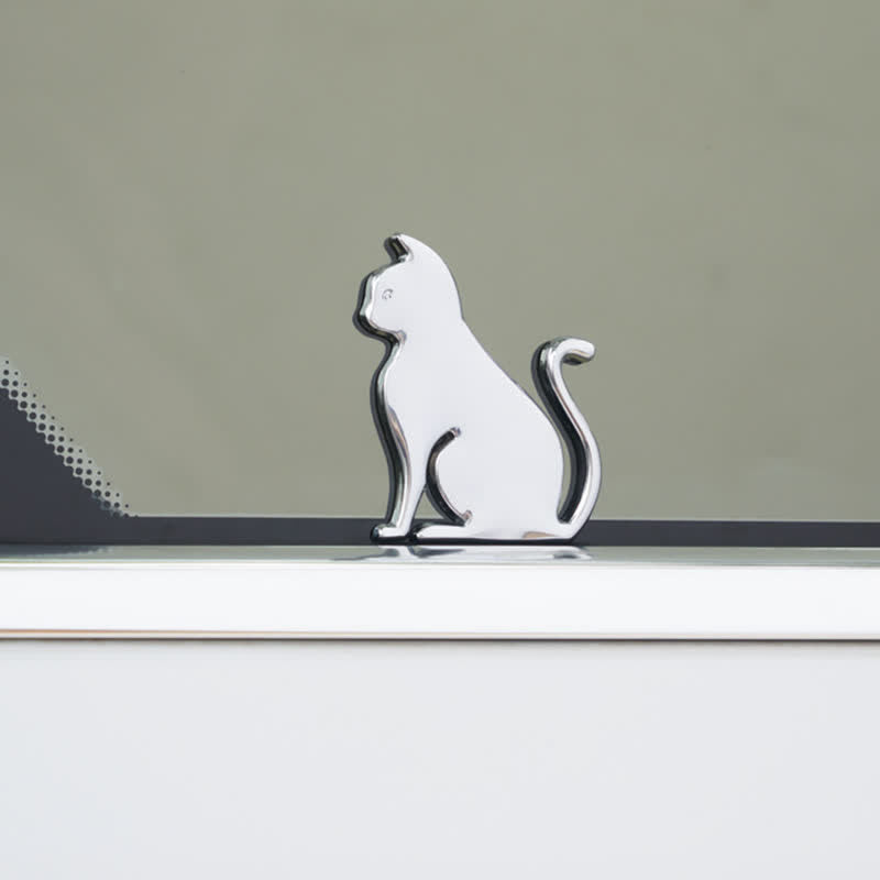 Decorative Cute Cat Pet Metal Sticker Car Badge - image 12