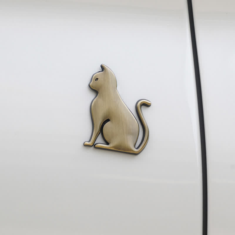 Decorative Cute Cat Pet Metal Sticker Car Badge - image 9