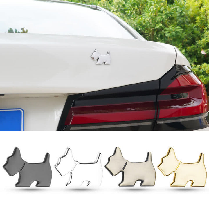 Cute Dog Metal Sticker Car Badge For Pet Lovers - image 0