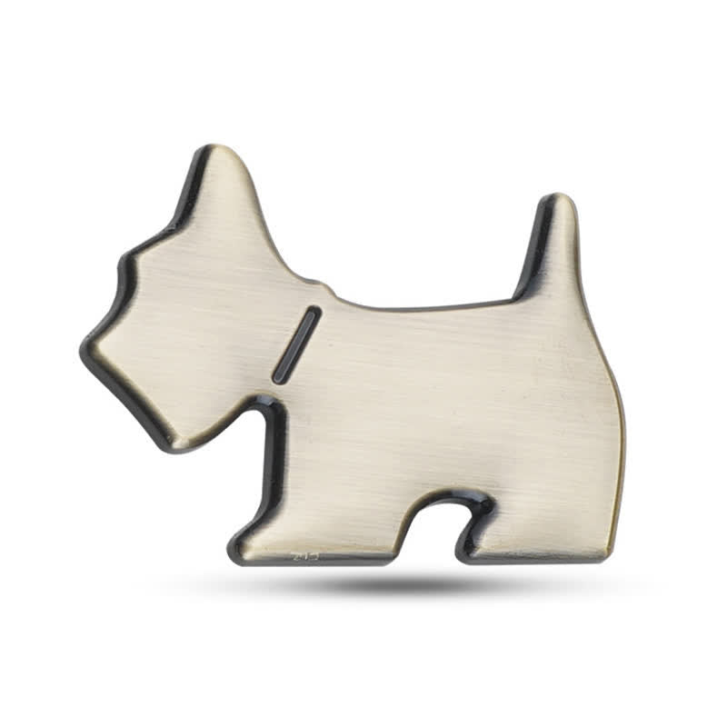 Cute Dog Metal Sticker Car Badge For Pet Lovers - Antique Bronze - image 10