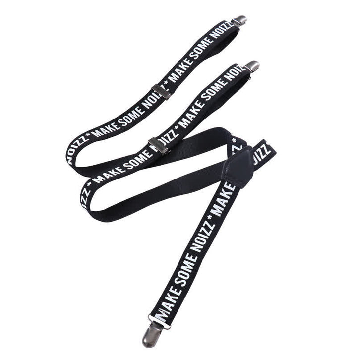 Black & White Letter-Printed Y-back Elastic Suspenders - image 4