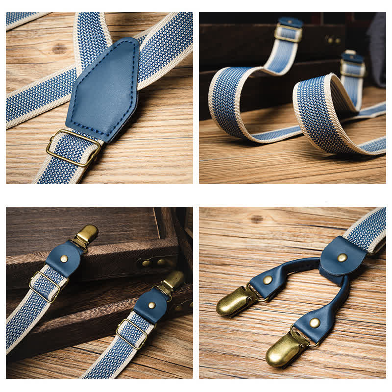 Handsome Sky Blue Y-back Elastic Suspenders - image 3