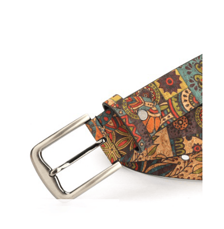 Women's Bohemian Style Patterned Leather Belt - image 2
