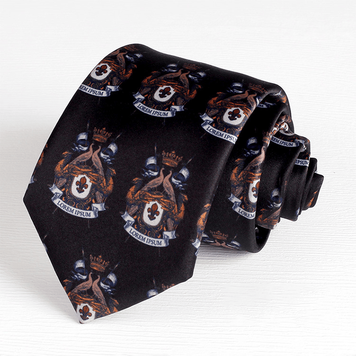 Vintage Cashew & Flower Pattern Men's Hand Necktie - Black - image 3