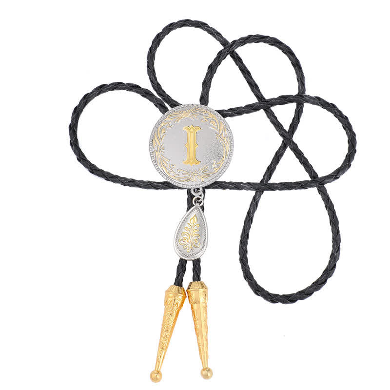 Initial Letter A To Z Bolo Tie With Teardrop-Shaped Pendant - image 19