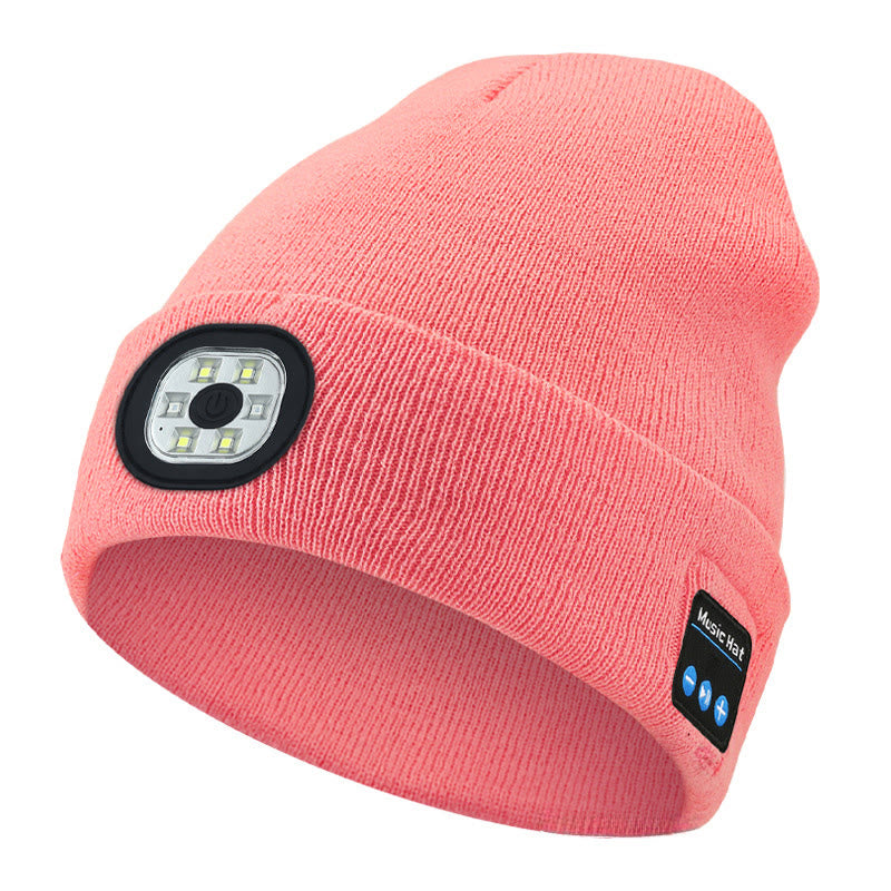 Winter Music & LED Lighting Bluetooth Beanie Hat - LED Light & Bluetooth - Pink - M (22"-22 7/8") - image 8
