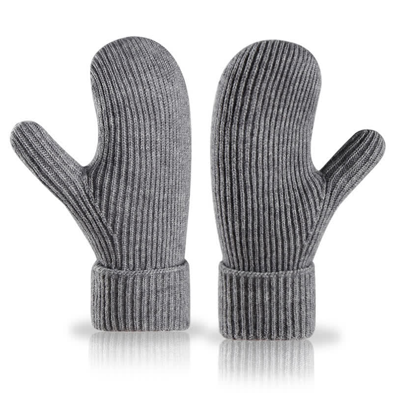 Fleece Lined Full Finger Cold Weather Knitted Gloves - image 8