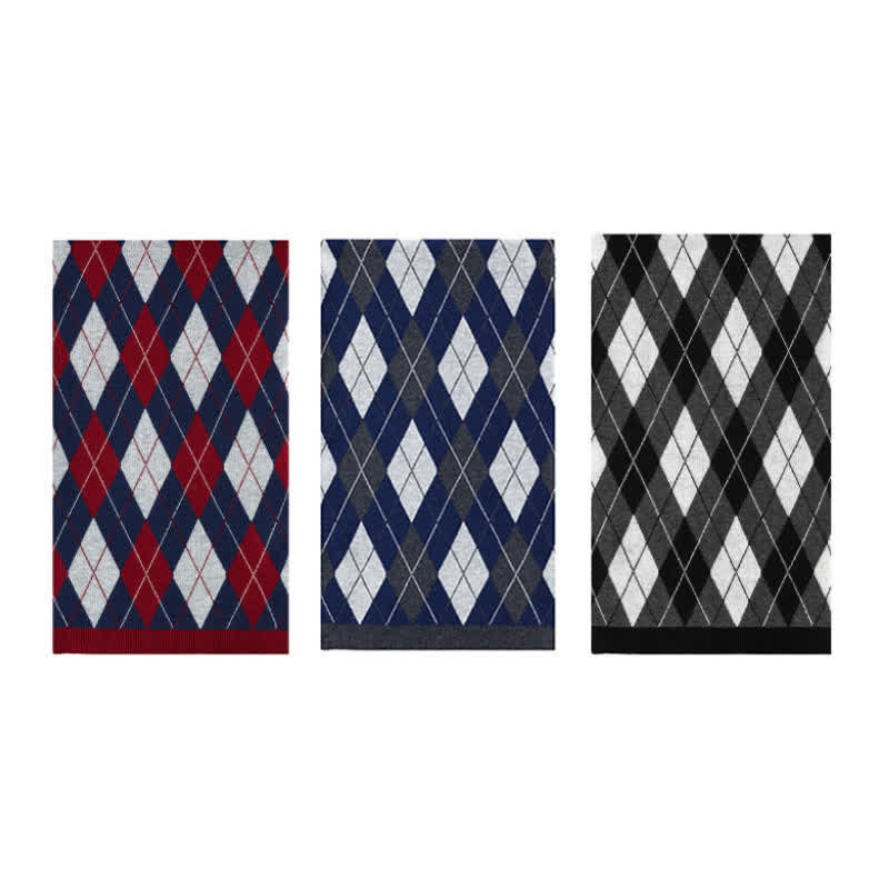 Men's Sophisticated Argyle Patterned Business Scarf - image 2