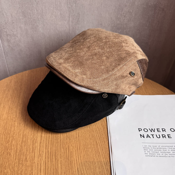 Men's Old Money Style Adjustable Winter Beret Hat - image 0