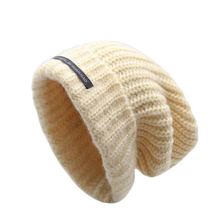 Winter Keep Warm Solid Color Knitted Beanie Hat - Apricot - Adjustable (21 5/8"-22 7/8") - image 5