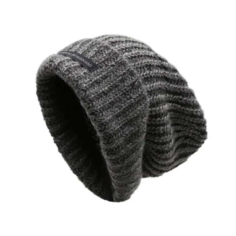 Winter Keep Warm Solid Color Knitted Beanie Hat - Grey - Adjustable (21 5/8"-22 7/8") - image 0
