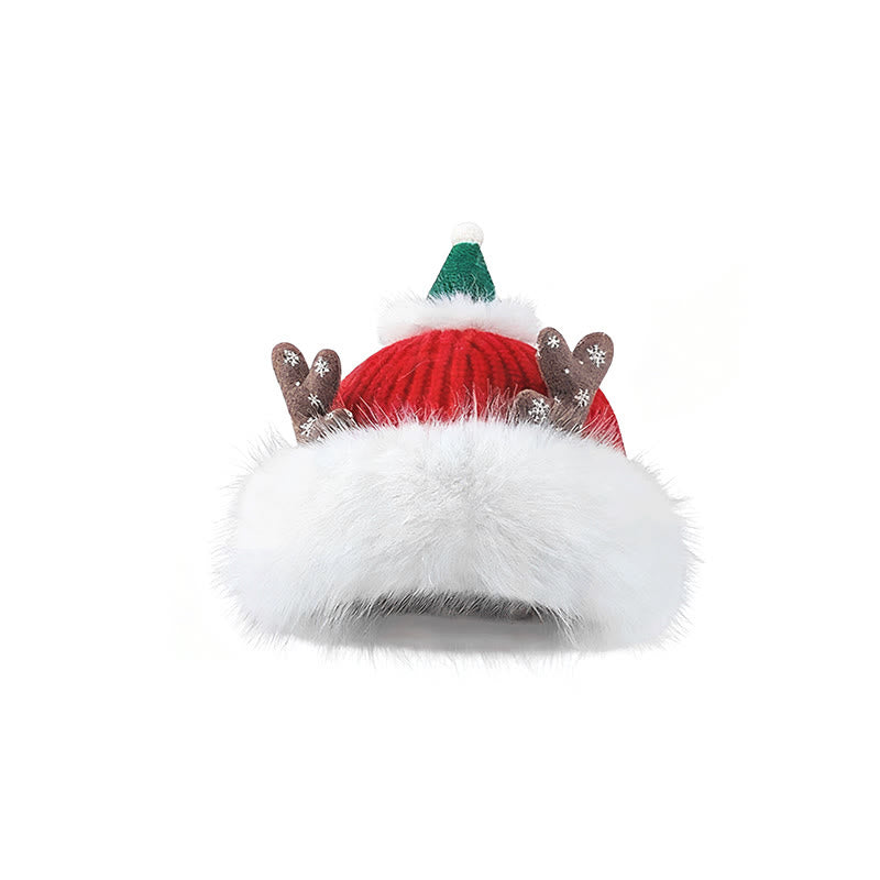 Women's Winter Christmas Antlers Keep Warm Plush Hat - Style #1 - M(22"-22 7/8") - image 0