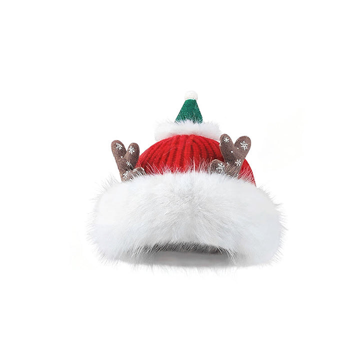 Women's Winter Christmas Antlers Keep Warm Plush Hat - Style #1 - M(22"-22 7/8") - image 0