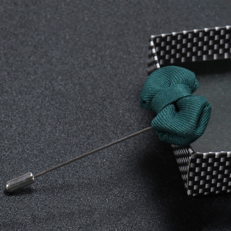 Men's Wedding Pointed Bow Tie Shape Cloth Lapel Pin - image 1